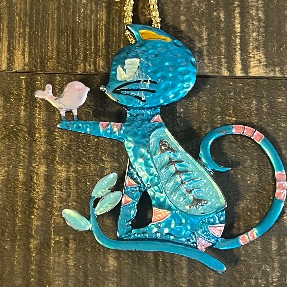 ❤️GIVEAWAY❤️ Enamel Cat Brooch Necklace